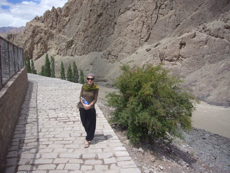 Just outside the monastery.